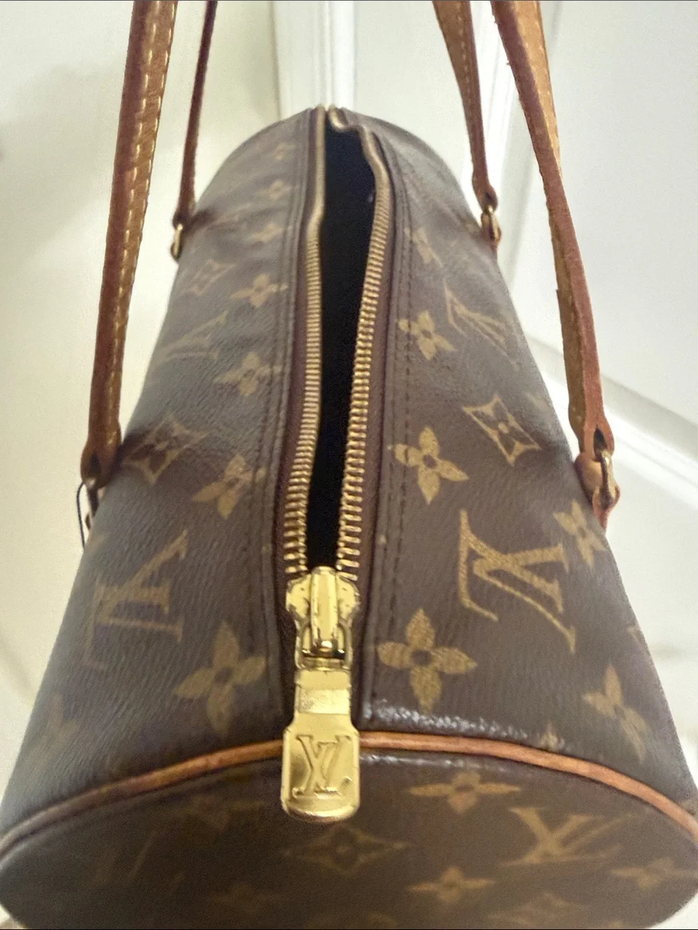 Louis Vuitton Monogram Barrel Duffel in Brown with Tan Straps